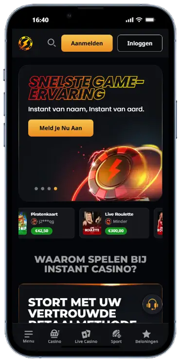 Instant Casino mobiele game-ervaring